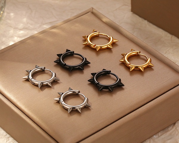 STAINLESS STEEL PUNK EARRINGS