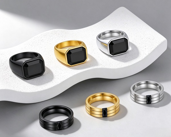 BLACK AGATE RINGS