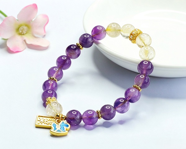 AMETHYST BEADS BRACELET