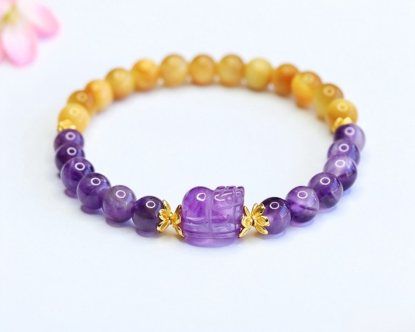 TWO-TONE BEADS BRACELET