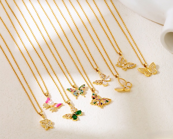 CUBIC ZIRCONIA BUTTERFLY PENDANTS
